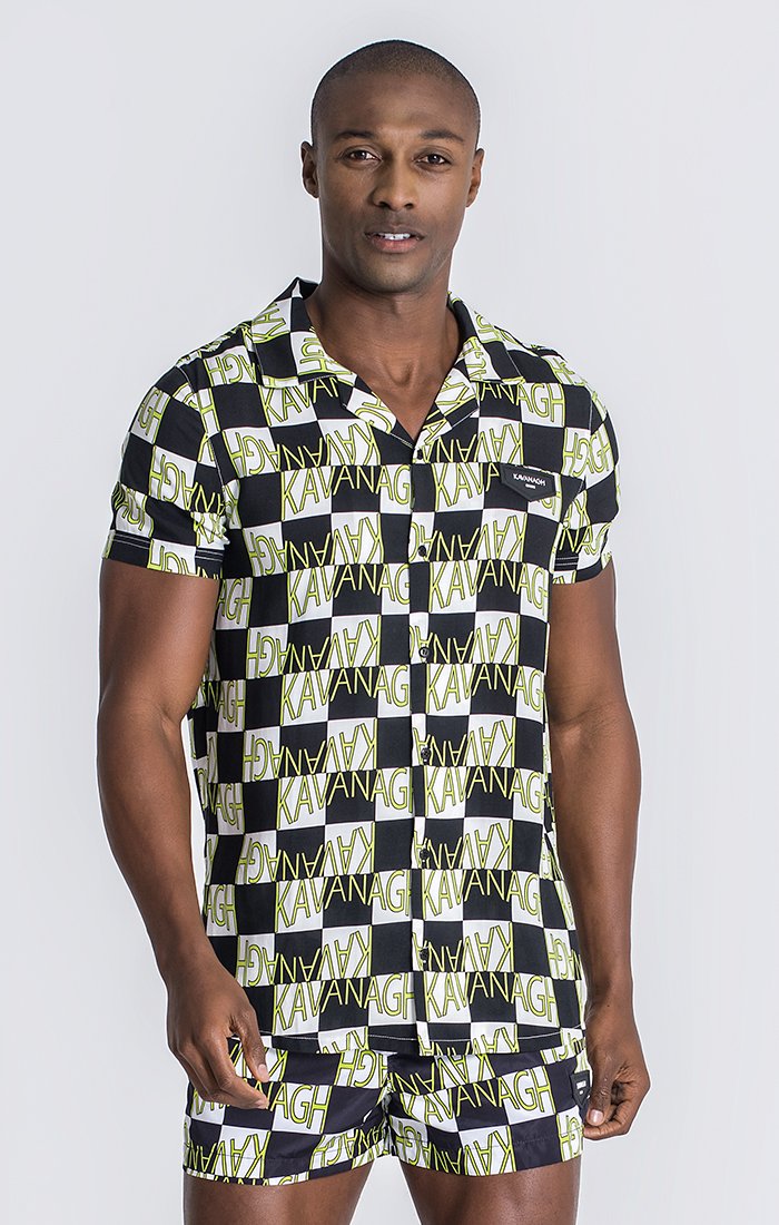 Checkerboard Print Hawaiian Shirt Shirts Gianni Kavanagh