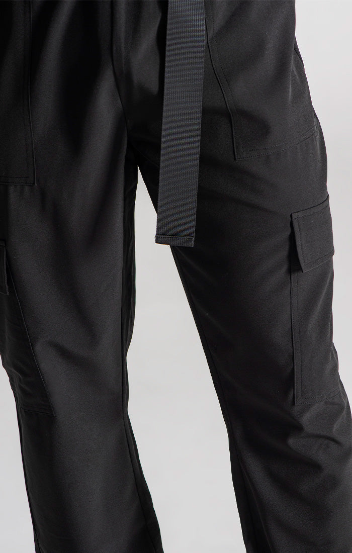 Black Tech Cargo Pants