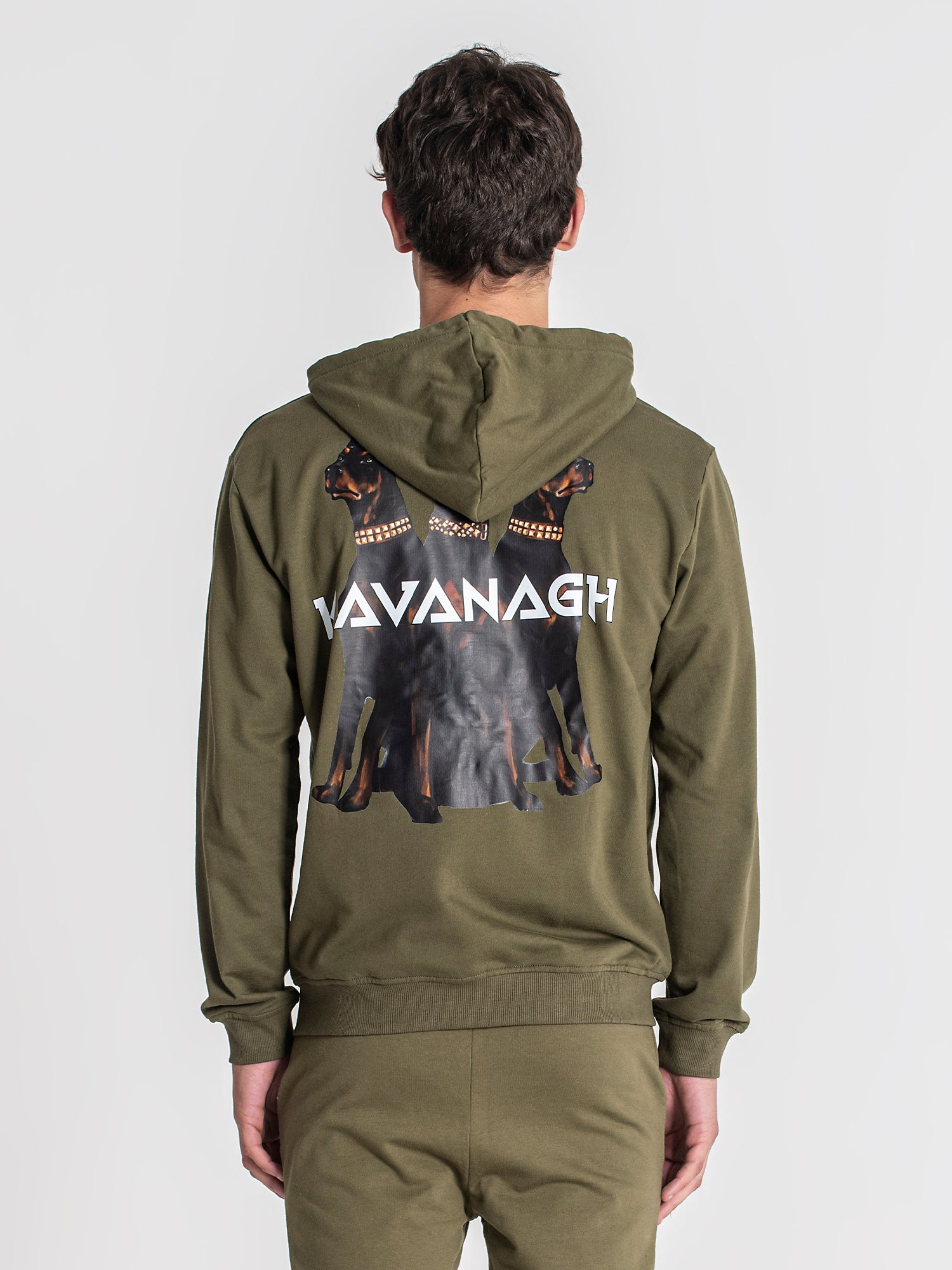 Army Green Anger Hoodie Jacket