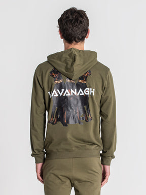 zip jackets / Army Green Anger Hoodie Jacket