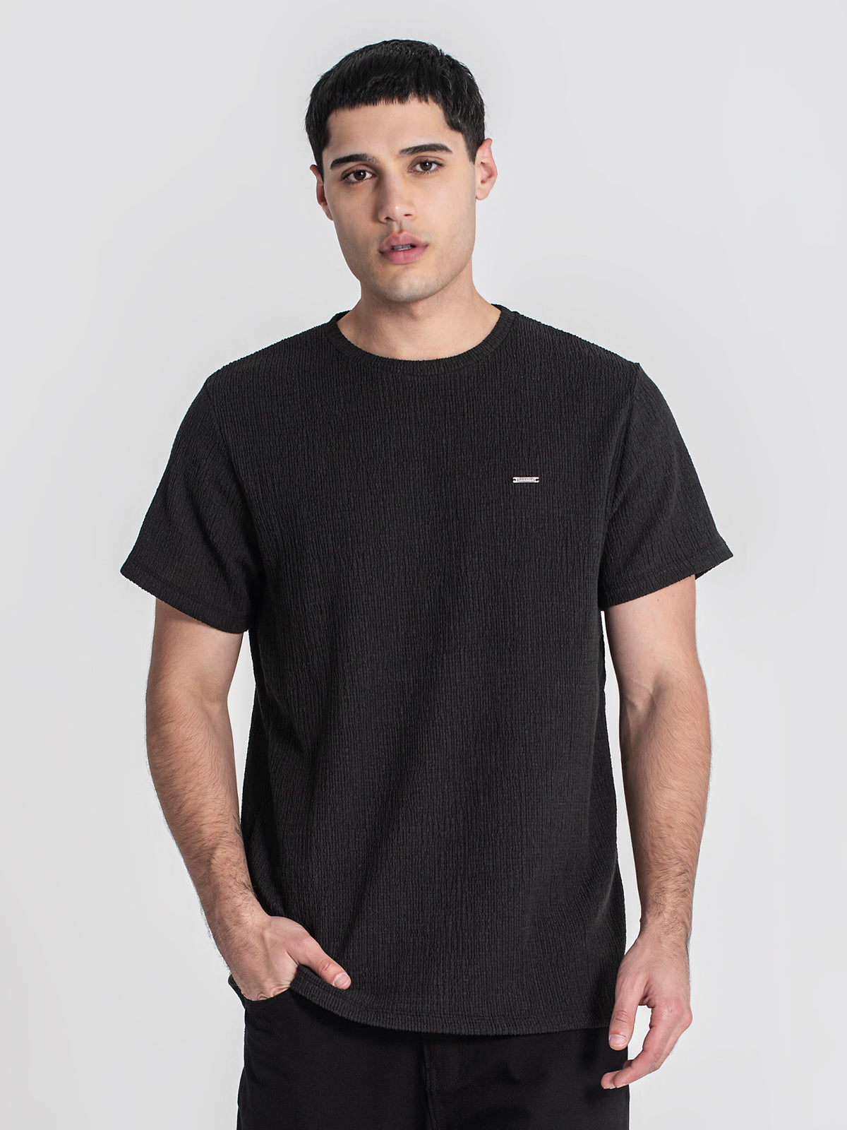 t-shirts / Black Texture Tee