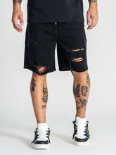 shorts / Black Damage Ripped Shorts