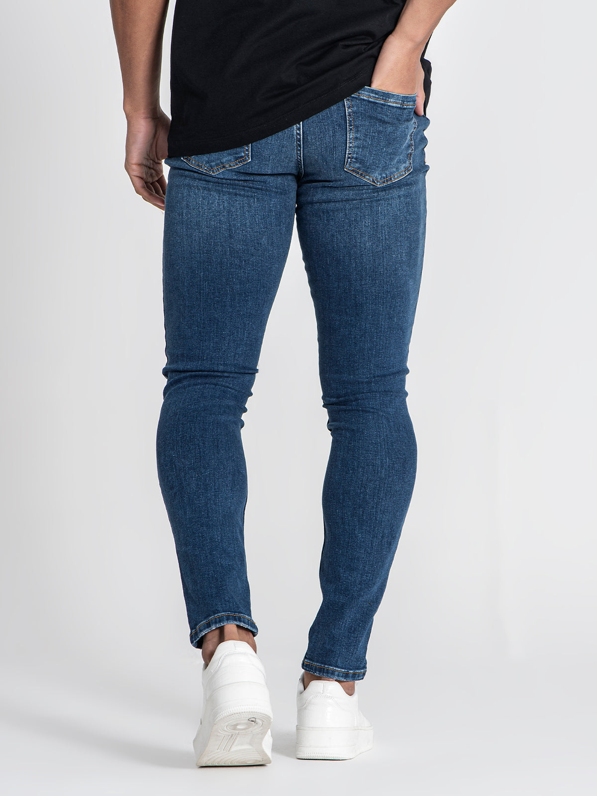 jeans / Dark Blue Core Ripped Slim Fit Jeans