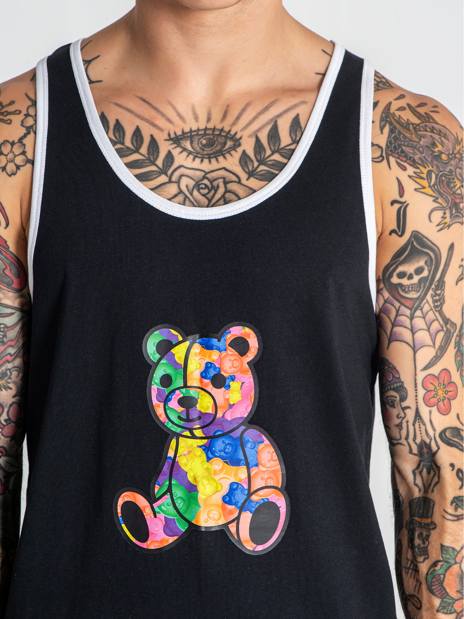 tank tops / Black Gummy Tanktop