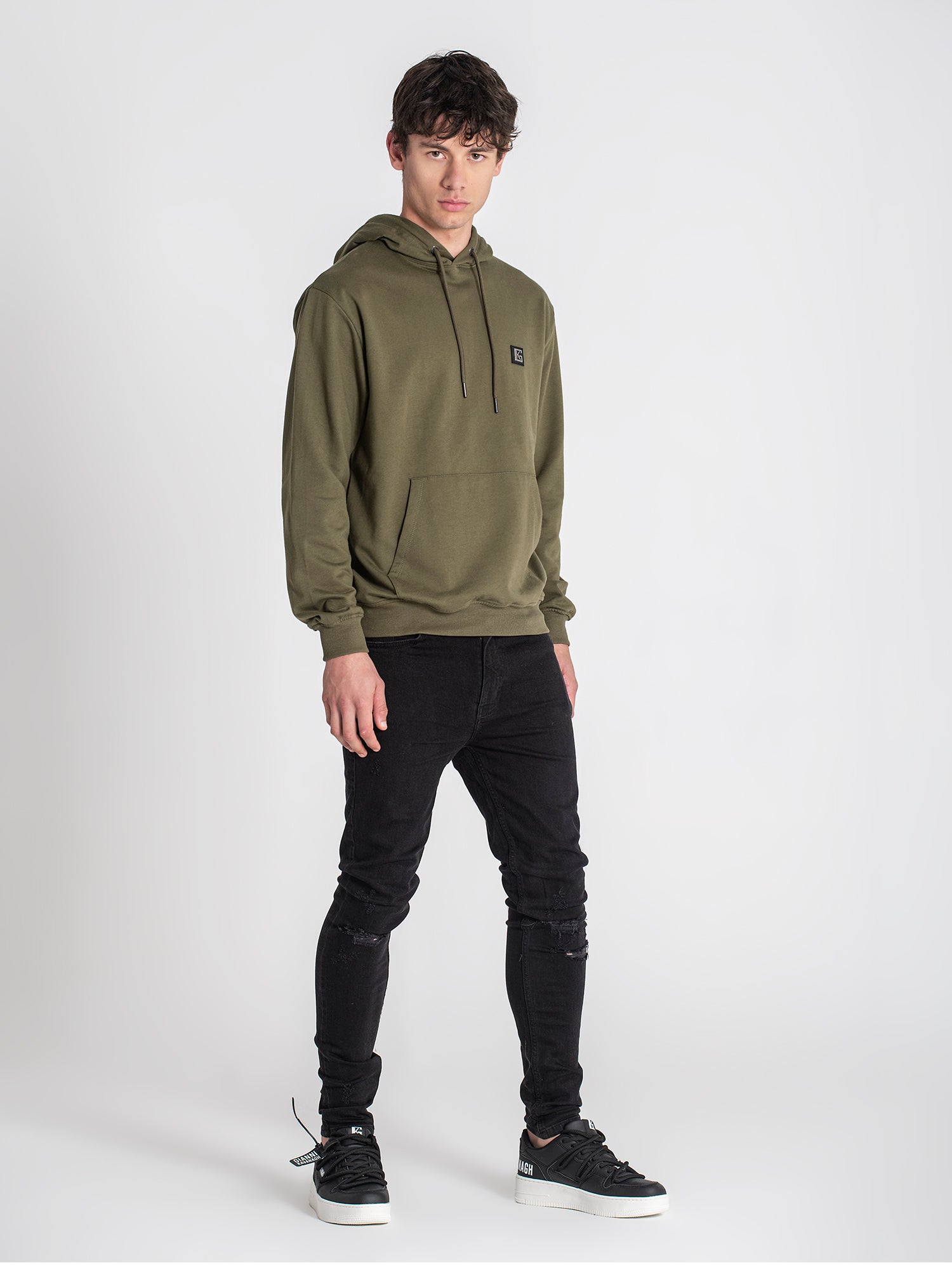 hoodies / Army Green Warrior Angel Hoodie