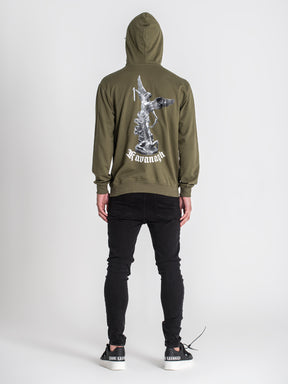 hoodies / Army Green Warrior Angel Hoodie