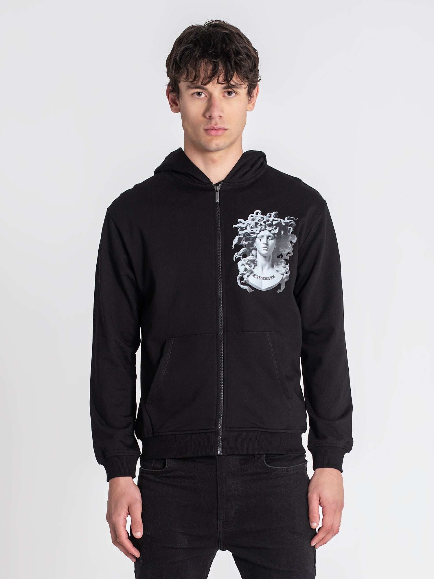 zip jackets / Black Medusa Hoodie Jacket