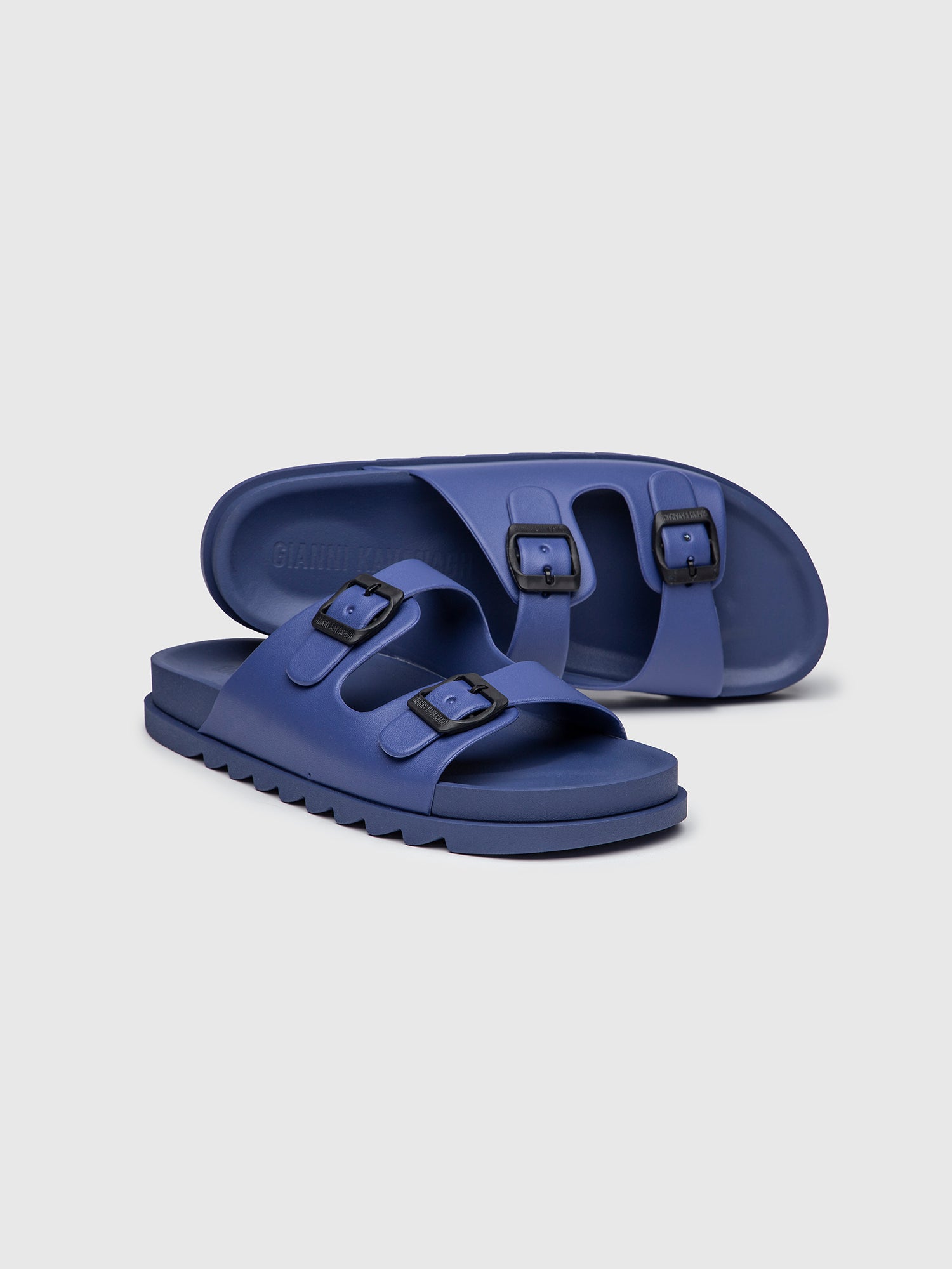 sliders / Blue Explorer Sandals