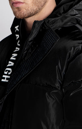 Black Sauce Puffer Jacket