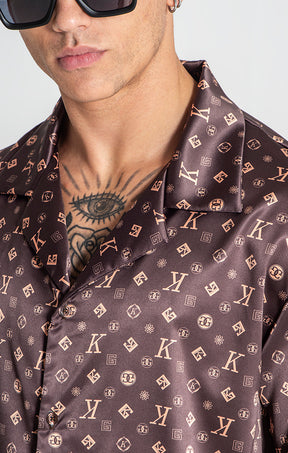 Brown ChoKo Satin Shirt