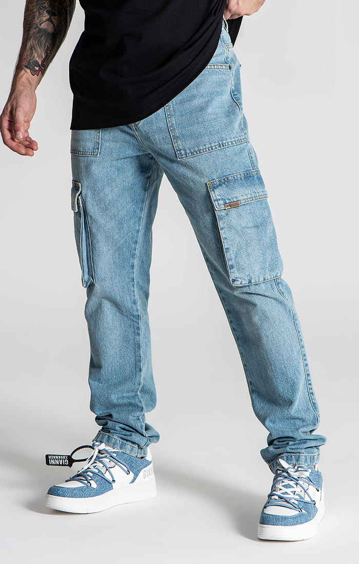 Light Blue Discover Cargo Jeans