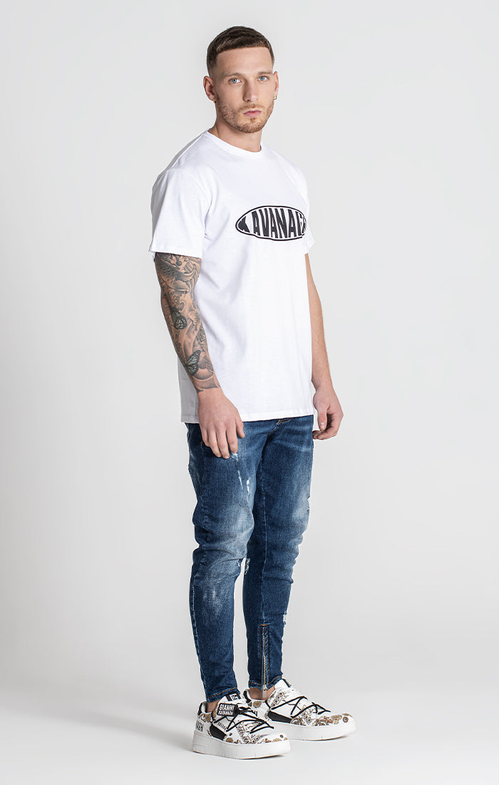 White Fisheye Tee