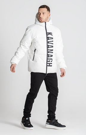 White Peekaboo Puffer Jacket