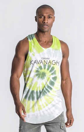 Neon Yellow Tie Dye Tank Top