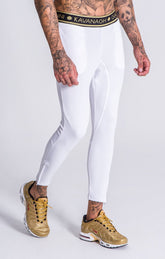 White Scuba Joggers With GK Gold Lurex Elastic